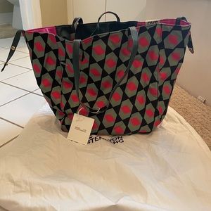 NWT Diane Von Furstenberg leather tote bag